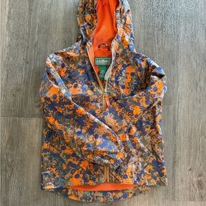 Vintage L.L. Bean Kids' Camo Raincoat in Orange and Blue